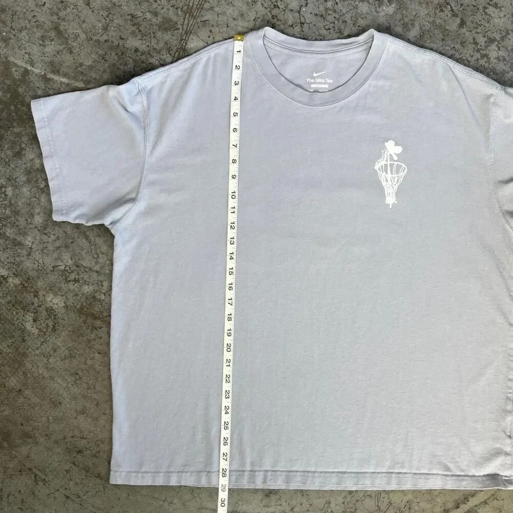 Nike Hoops Loose Fit Graphic Tee Grey XXL Heavyweight Short Sleeve T-Shirt